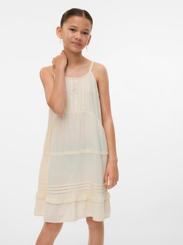 Robe 'VMPRETTY' Vero Moda Girl en beige : devant