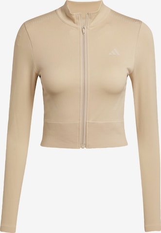 Cardigans de sport 'Essentials' ADIDAS PERFORMANCE en beige : devant