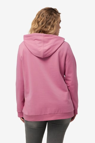 Sweat-shirt Ulla Popken en rose : devant