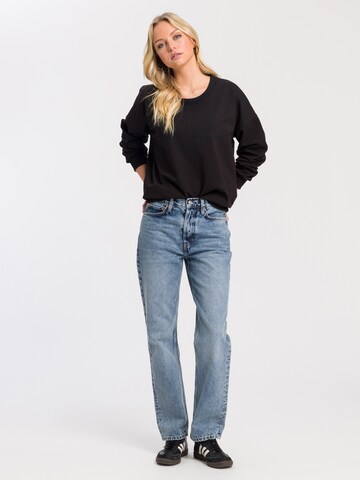 Cross Jeans Sweatshirt '65370' in Schwarz