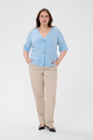 KAFFE CURVE Gebreid vest 'KCrosa' in Blauw