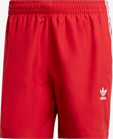 ADIDAS ORIGINALS Ujumispüksid 'Adicolor 3-Stripes', värv punane: eest vaates