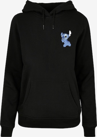 F4NT4STIC Sweatshirt 'Disney Lilo And Stitch Stitch Backside' in Schwarz: predná strana