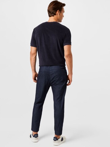 STRELLSON Regular Pleat-Front Pants 'Bashy' in Blue