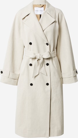 Samsøe Samsøe Between-Seasons Coat 'BELLE' in Beige: front