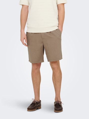 Only & Sons Regular Hose 'ONSWAKE' in Braun: Vorderseite