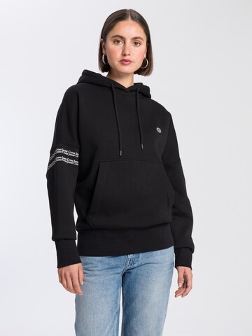 Cross Jeans Sweatshirt in Schwarz: predná strana