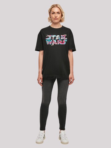 F4NT4STIC Shirt 'Star Wars Wavy Ship' in Zwart