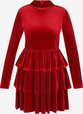 Robe de cocktail faina en rouge : devant