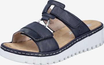 Rieker Mules in Blue: front