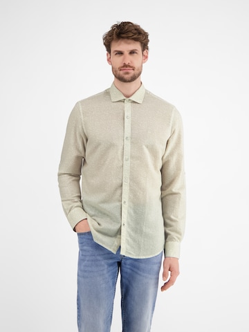 LERROS Comfort fit Button Up Shirt in Green: front