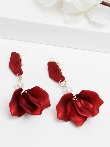 Boucles d'oreilles 'Petrasa' AVANT-GARDE PARIS en rouge