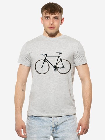 Cotton Prime Shirt 'Bike - Fahrrad' in Grijs: voorkant