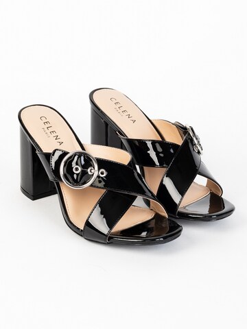 Celena Mules 'Chene' in Black