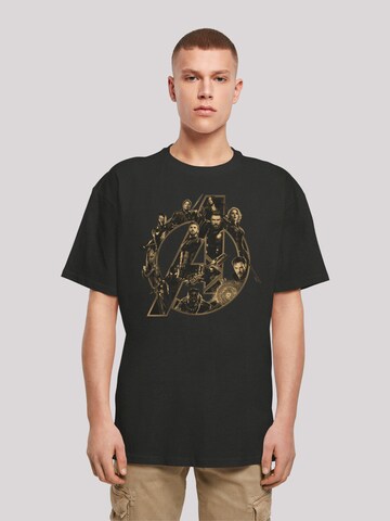 T-Shirt 'Marvel Avengers Infinity War Marvel' F4NT4STIC en noir : devant