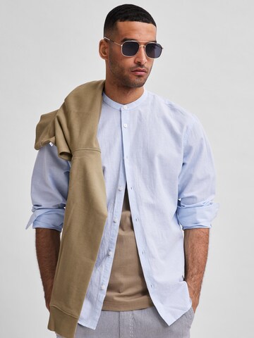 Coupe slim Chemise SELECTED HOMME en bleu