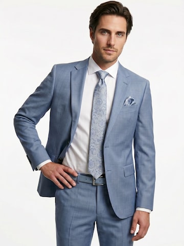 Real Guys Set Krawatte mit Einstecktuch in Blau: Vorderseite