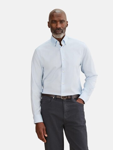 Next Slim fit Button Up Shirt in Blue: front