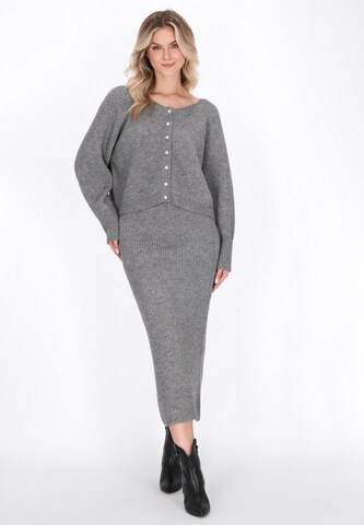 pilka DreiMaster Vintage Laisvas kardiganas 'Vintage'