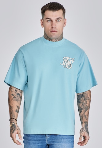 T-Shirt SikSilk en bleu : devant