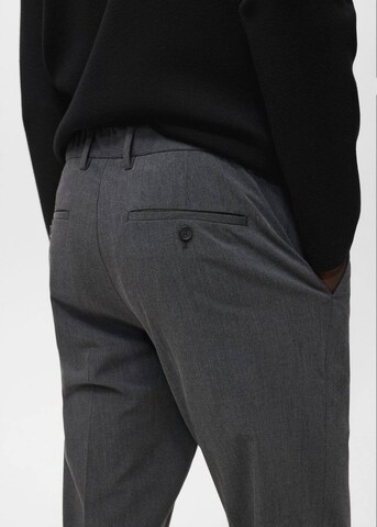MANGO MAN Slim fit Pleated Pants 'Bologna' in Grey