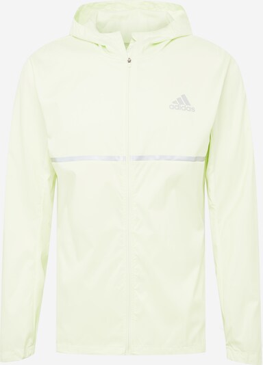 ADIDAS PERFORMANCE Športová bunda 'OWN THE RUN' - striebornosivá / svetlozelená, Produkt