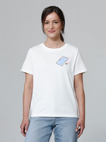 T-shirt Watapparel en blanc : devant