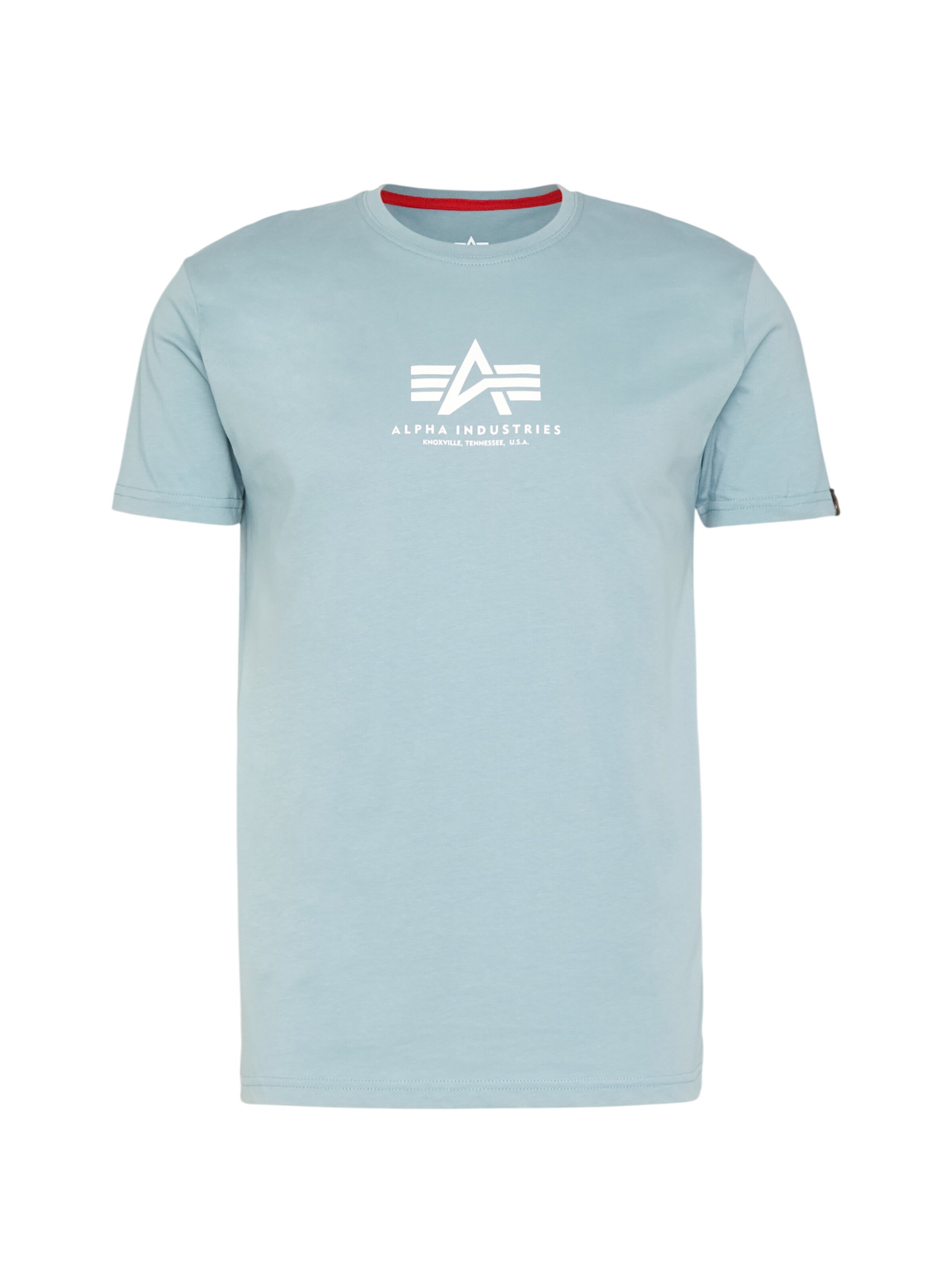 ALPHA INDUSTRIES Shirt 'Basic Mid Logo'‌‌ in Blau: Vorderseite