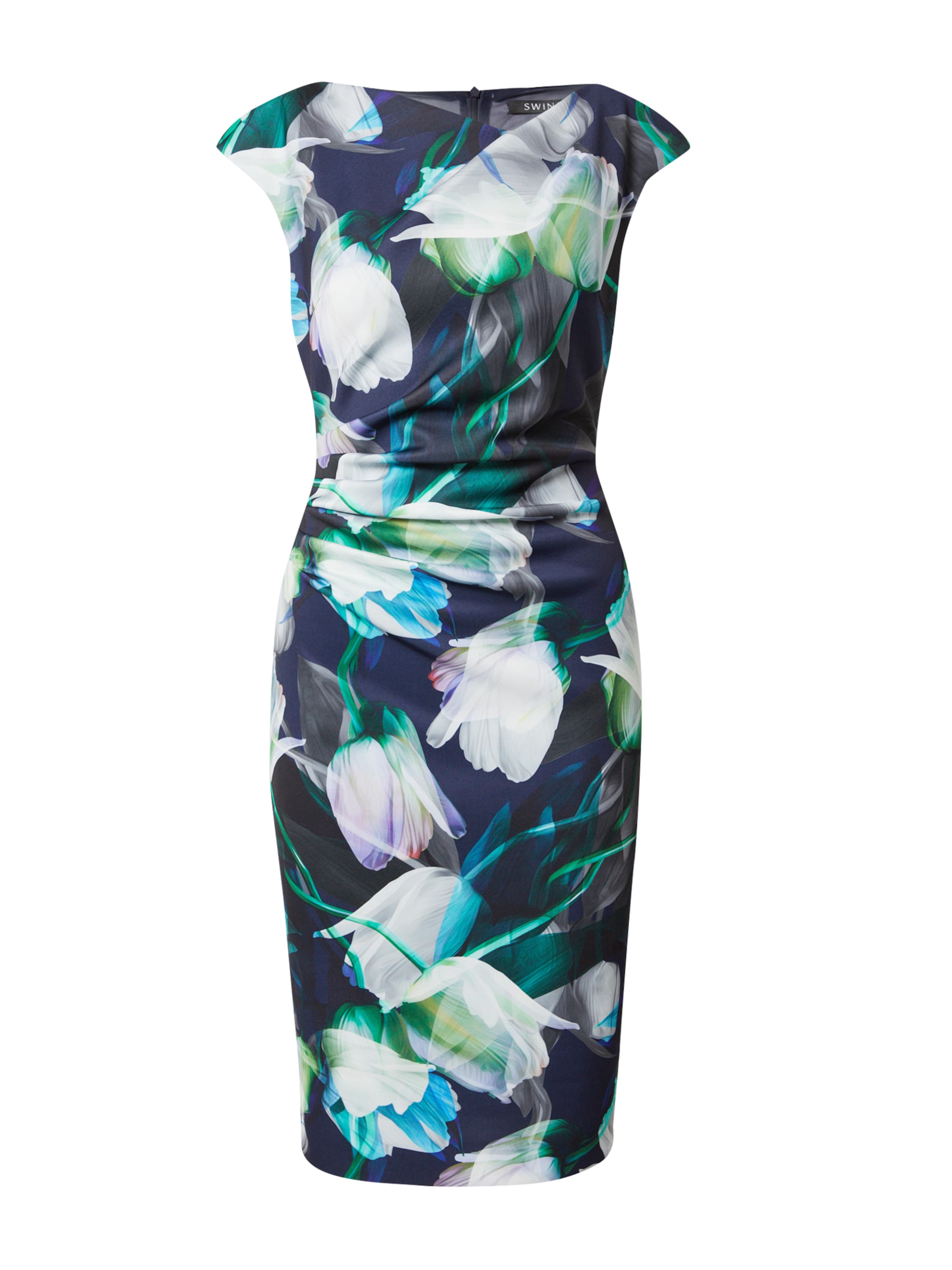 Robe fourreau SWING en bleu : devant