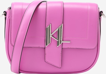 Karl Lagerfeld Torba za čez ramo 'Saddle' | roza barva