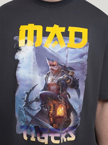 MAD TIGERS Shirt 'Dark Oceans' in Grau