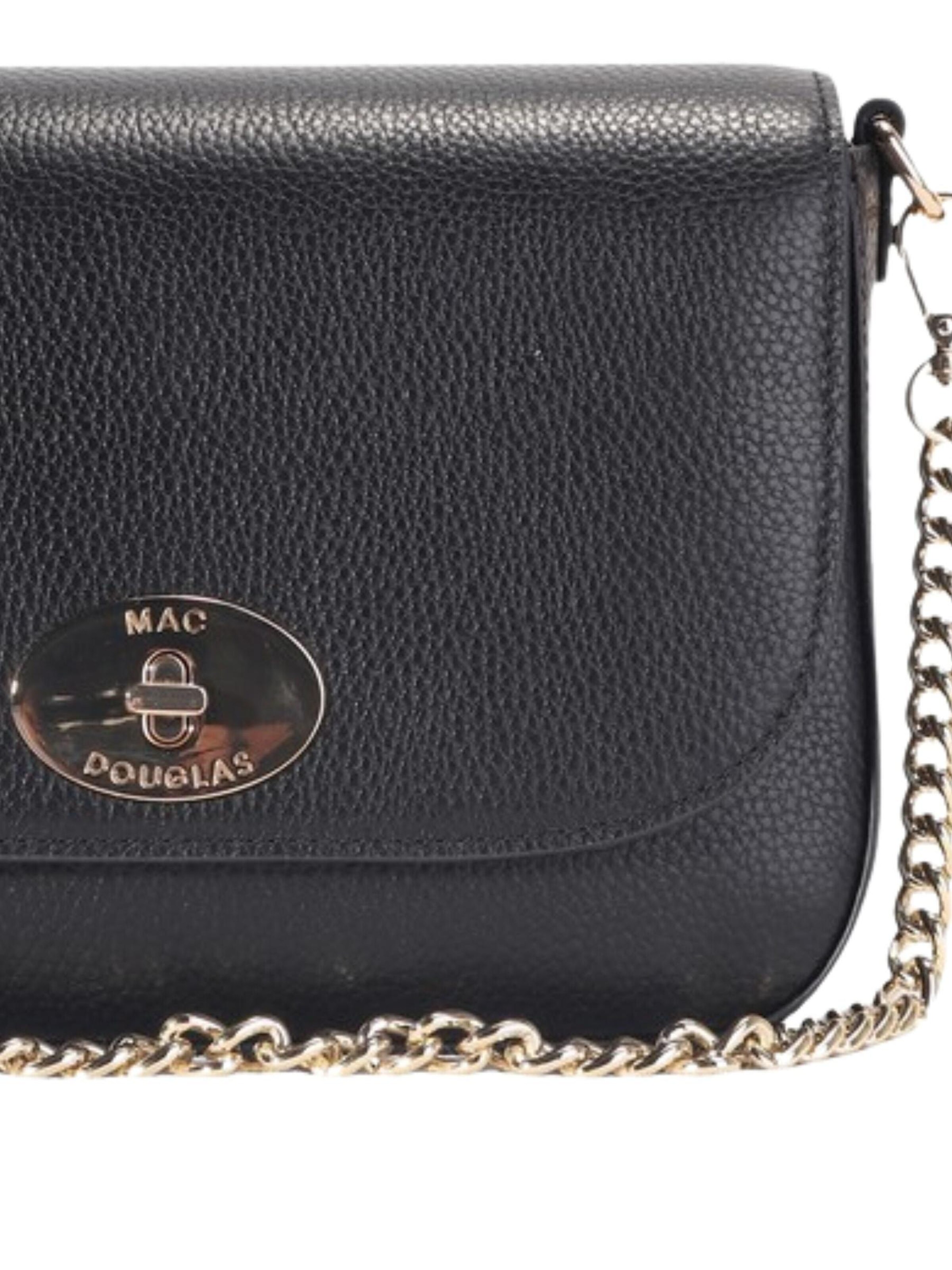 MAC DOUGLAS Handtas 'Mac Douglas Sacs À Main S Cancun Alba Cuir Noir' in Zwart