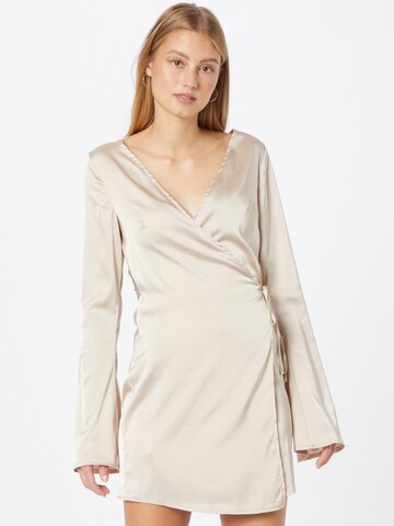 Public Desire Dress in Beige: front