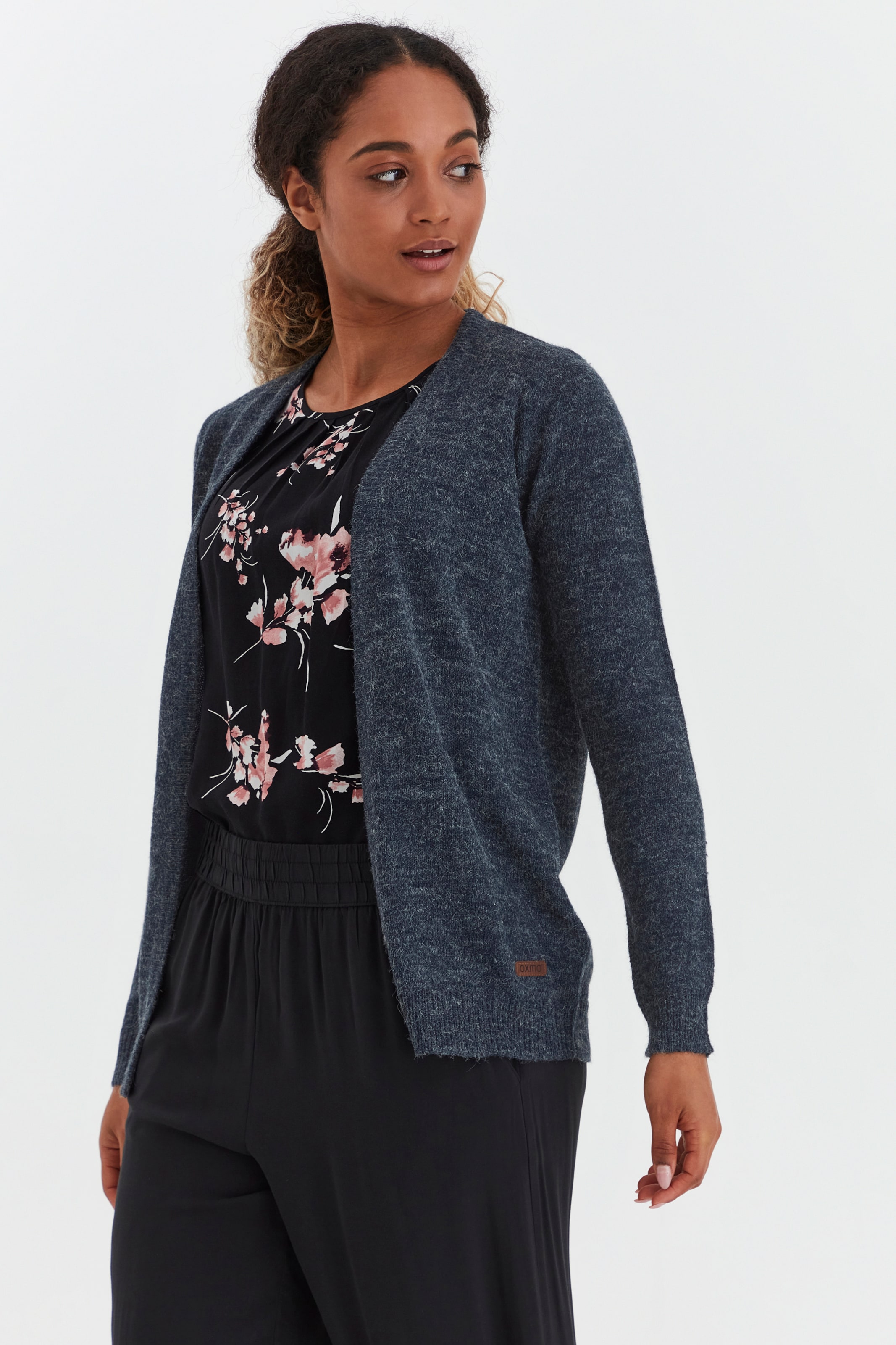 Frauen Pullover & Strick Oxmo Strickjacke 'NENA' in Blau, Grau - BB97152 Frauen Pullover & Strick Oxmo Strickjacke 'NENA' in Blau, Grau - BB97152