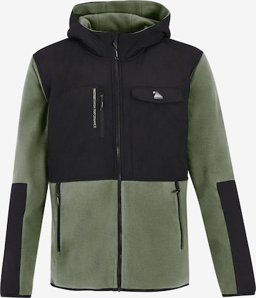 PROTEST Fleece jas 'PRTGRID' in Groen: voorkant