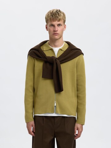 SELECTED Gebreid vest in Groen