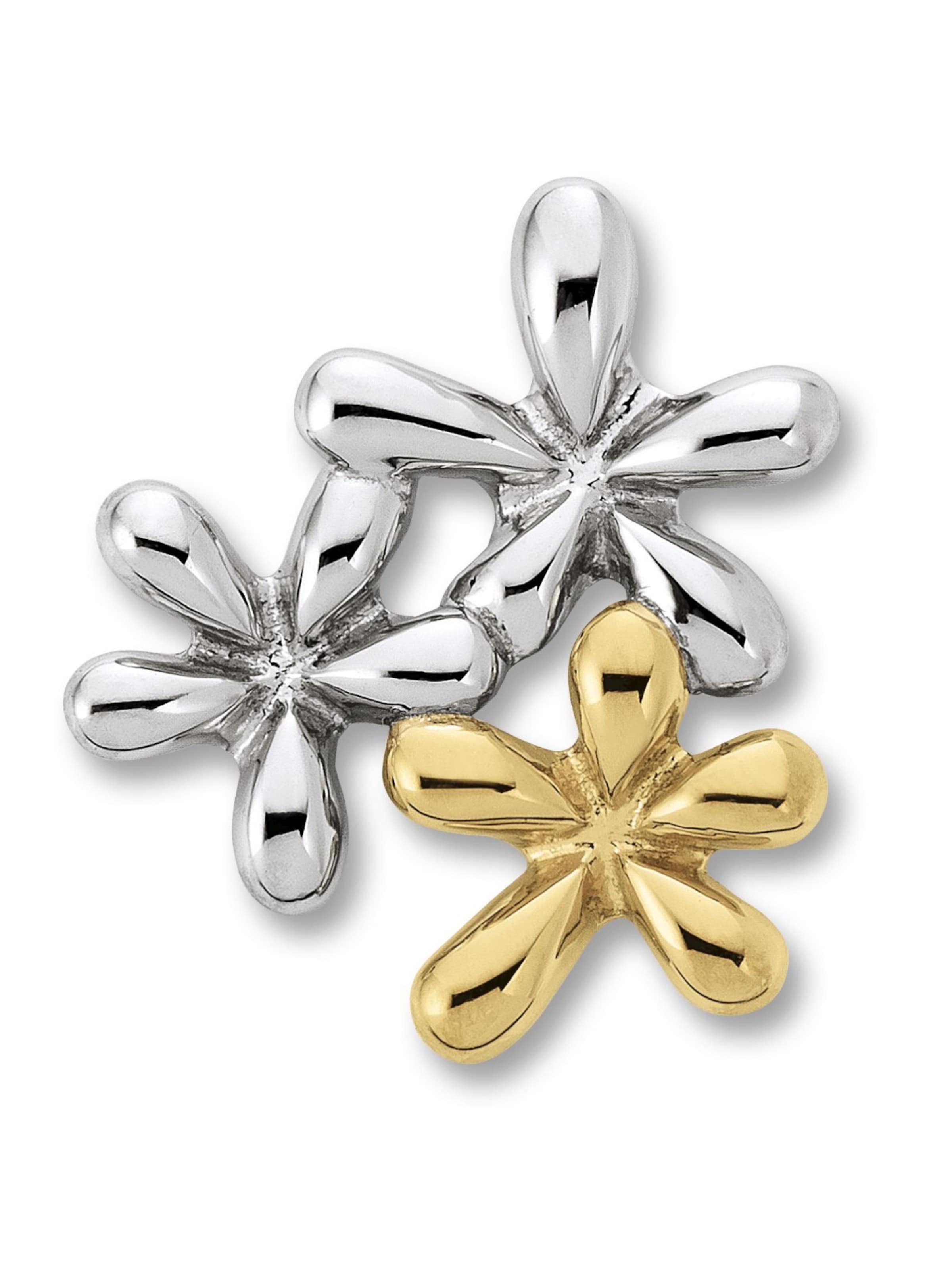 ONE ELEMENT Anhänger 'Blume' in Silber: Vorderseite