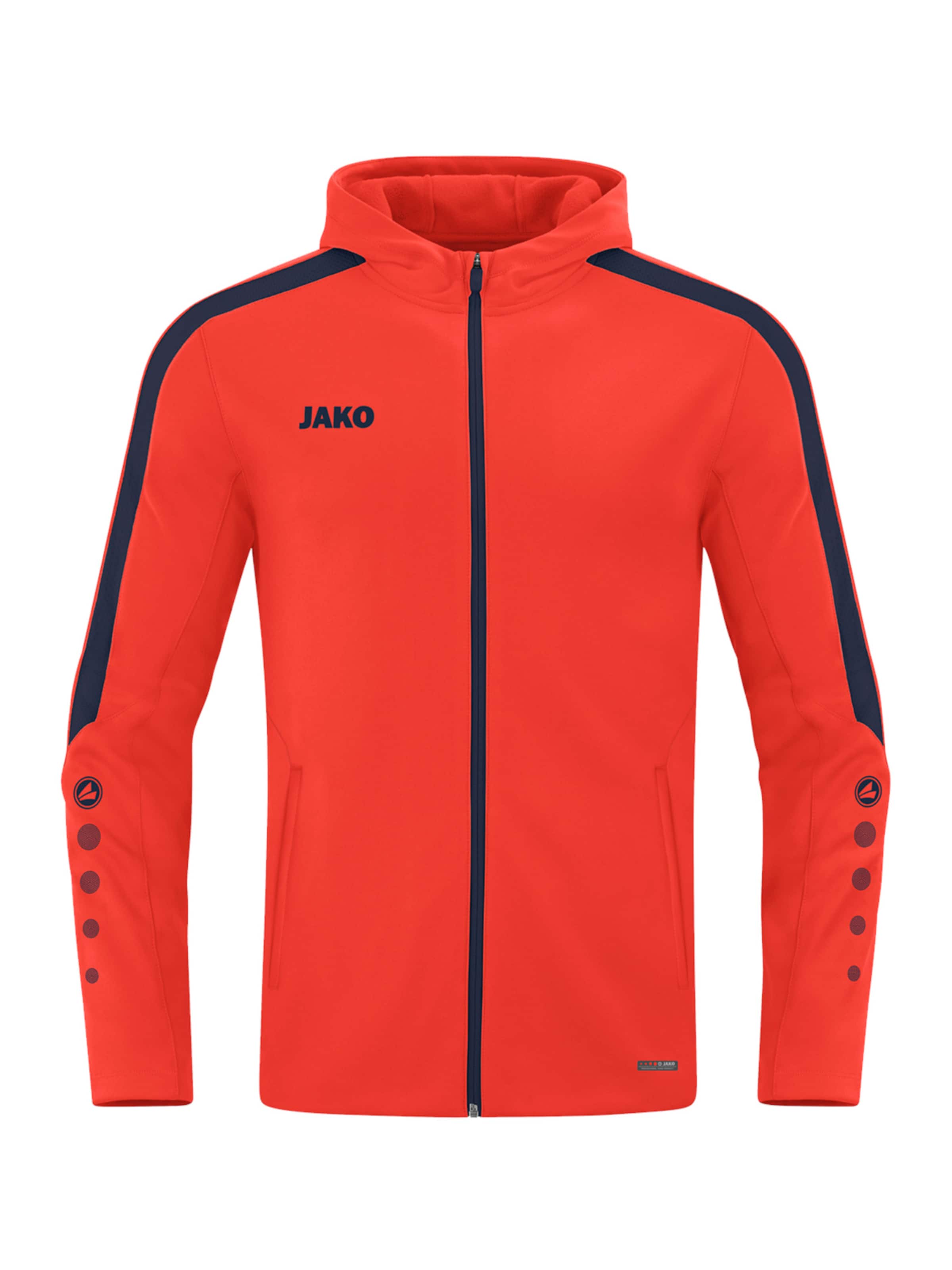 JAKO Sportjacke 'Power' in Orange: Vorderseite