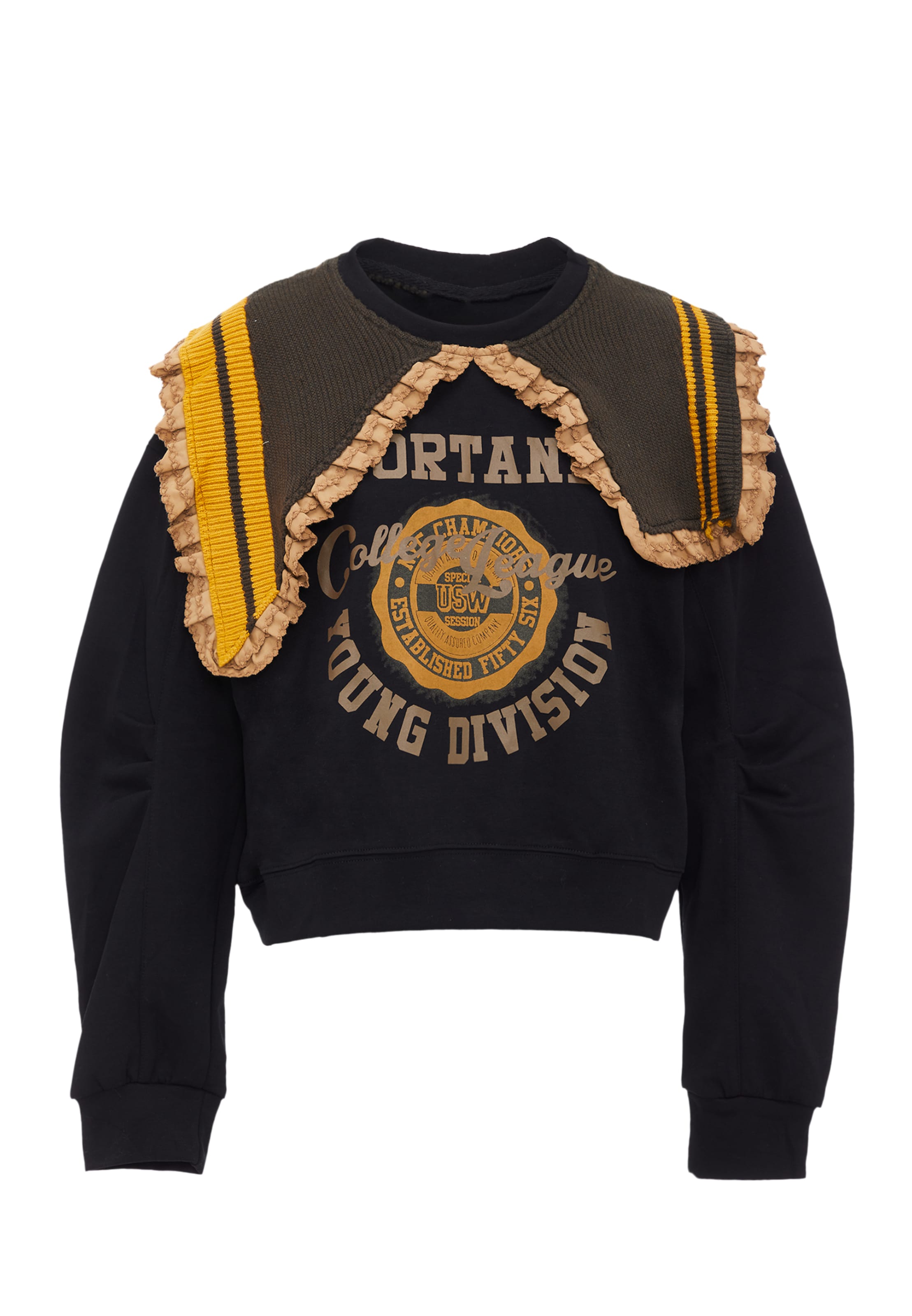 Sweat-shirt HOMEBASE en noir : devant