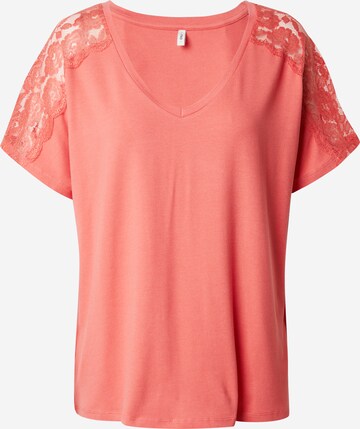 T-shirt 'MOSTER' ONLY en rose : devant