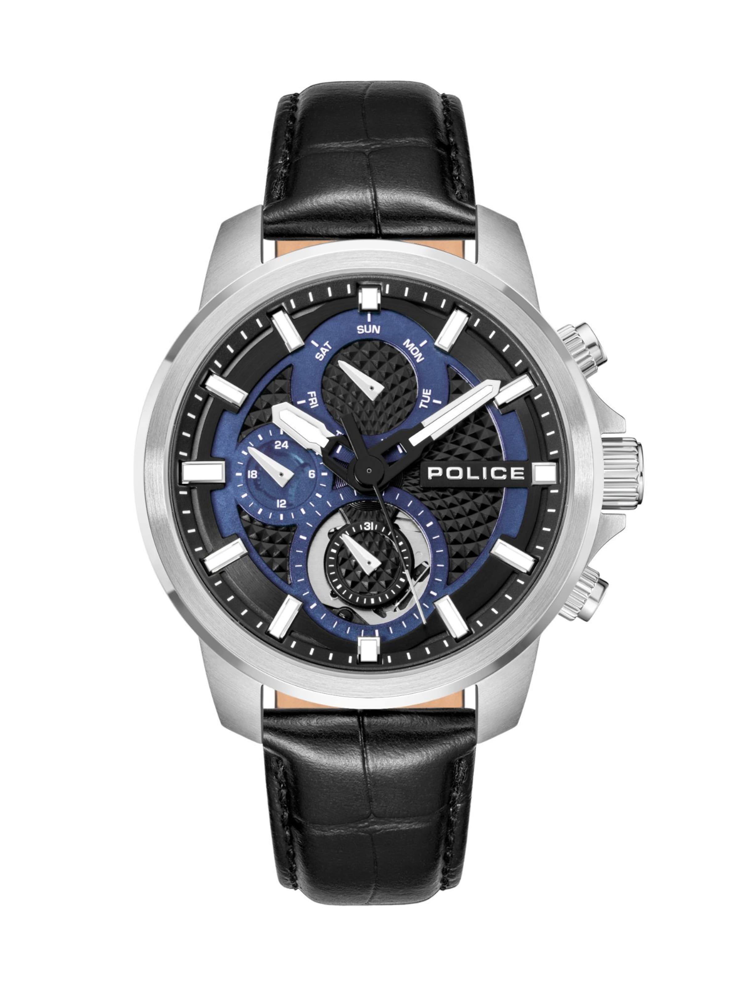 POLICE Analog Watch 'Newport' in Black: front