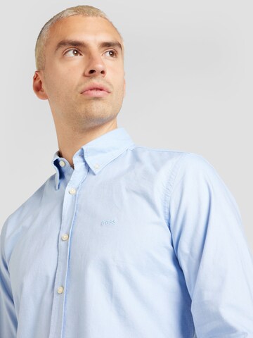 BOSS Regular fit Overhemd 'Rickert' in Blauw