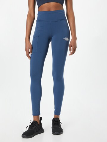 Skinny Pantalon de sport 'MOVMYNT' THE NORTH FACE en bleu : devant