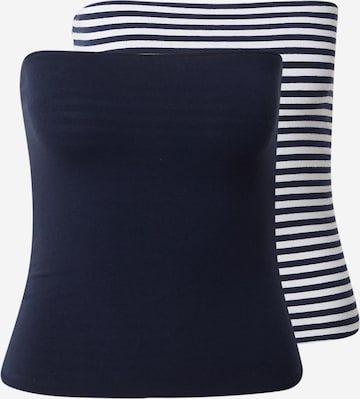 Top 'TAYLOR' de la HOLLISTER pe albastru: față