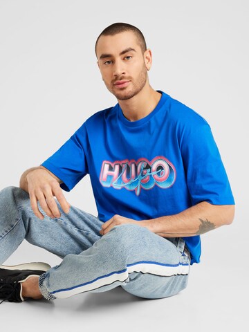HUGO T-shirt 'Nillumi' i blå