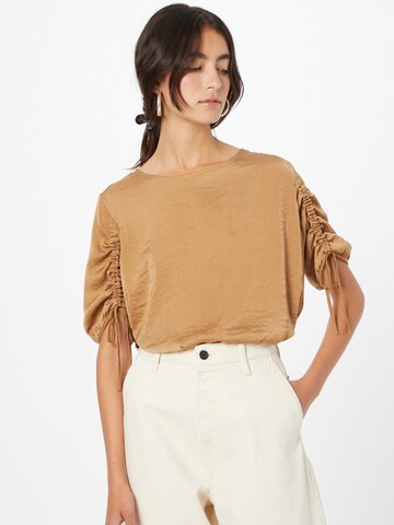 s.Oliver Blouse in Bruin: voorkant