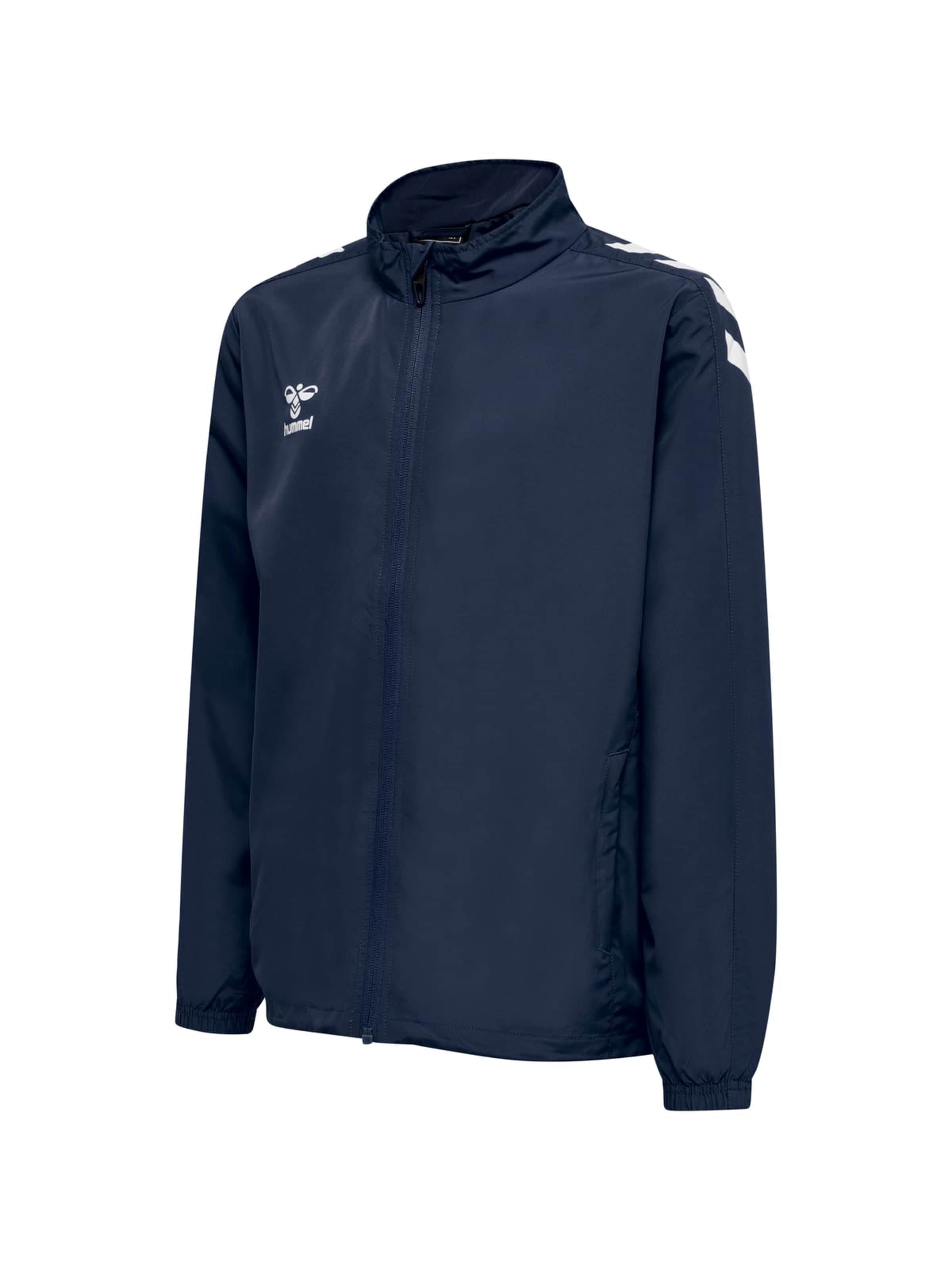 Veste de sport 'hmlCORE XK MICRO ZIP JACKET KIDS' Hummel en bleu : devant