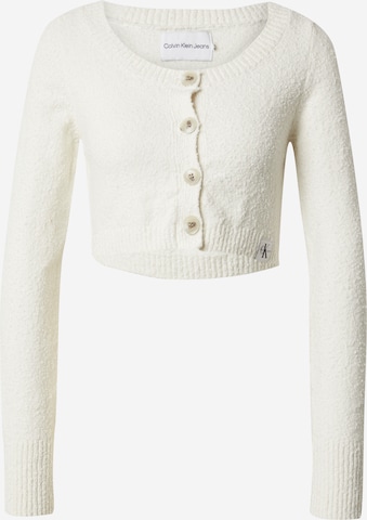 Cardigan Calvin Klein Jeans en blanc : devant