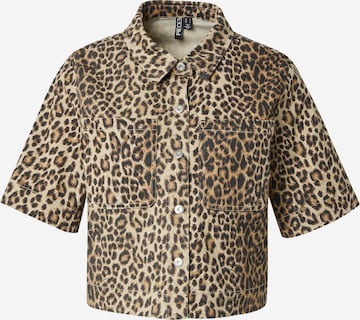 Chemisier 'PCSalume' PIECES en marron : devant