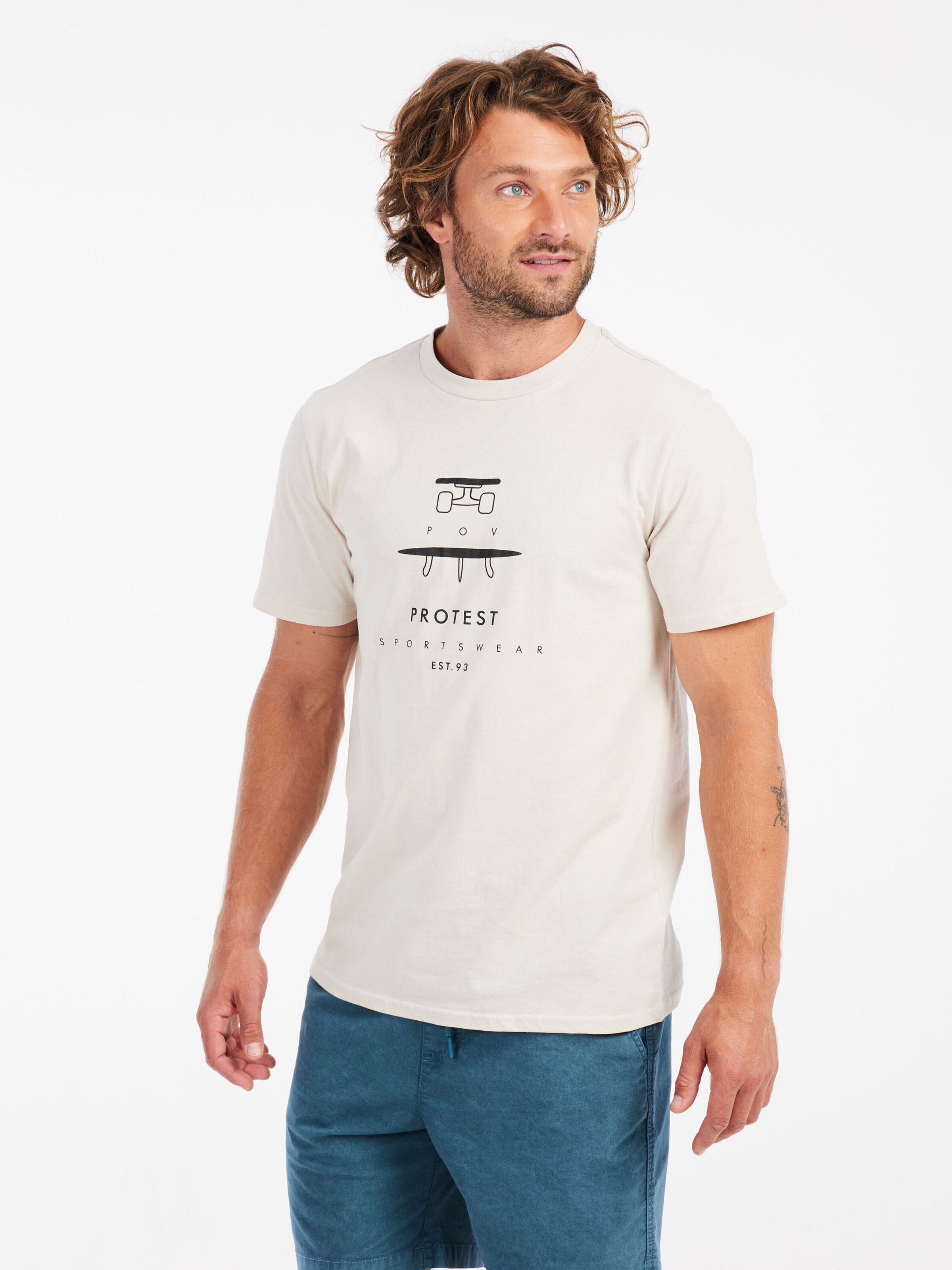 PROTEST Shirt 'PRTAndros' in White: front